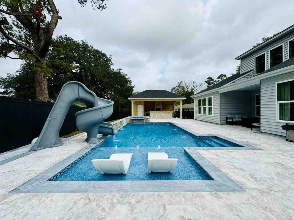 Pool in North Charleston with a slide