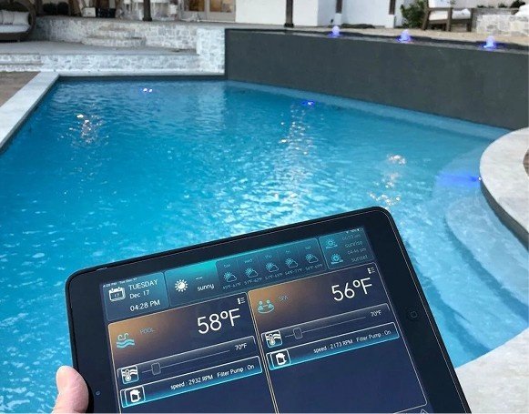 Pool temperature control system installed for custom pool in Charleston SC